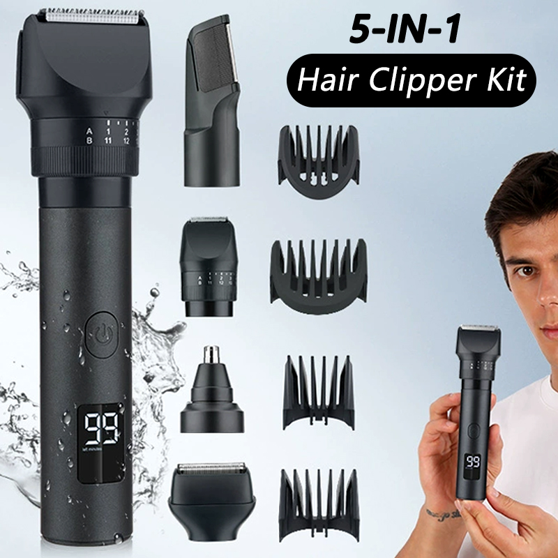 Men'S Grooming Electric Trimmer - Máquina de Cortar Cabelo Sem Fio