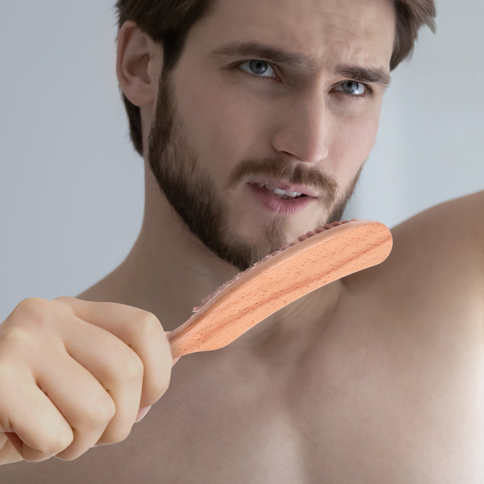 Men'S Grooming Salon - Escova de Barba Premium em Nylon