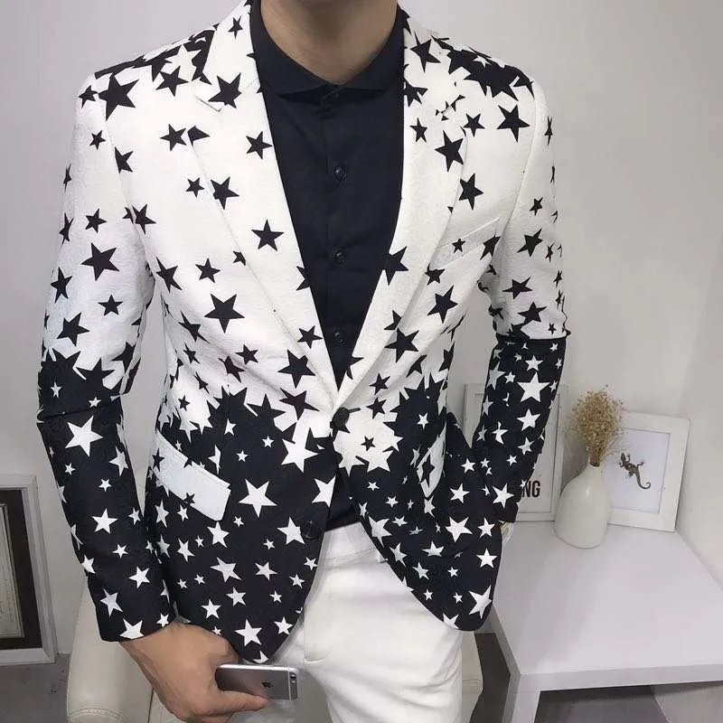 Men'S Grooming Club - Blazer Slim Fit Estampado Estrelas 2026