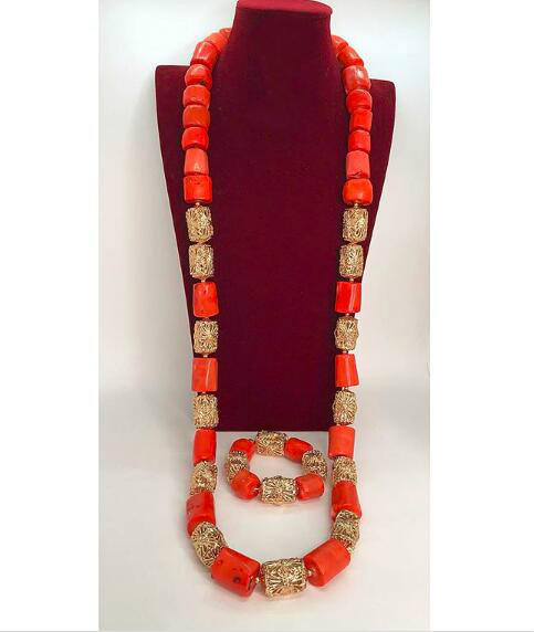 Mens Grooming Dubai - Conjunto de joias de coral verdadeiro