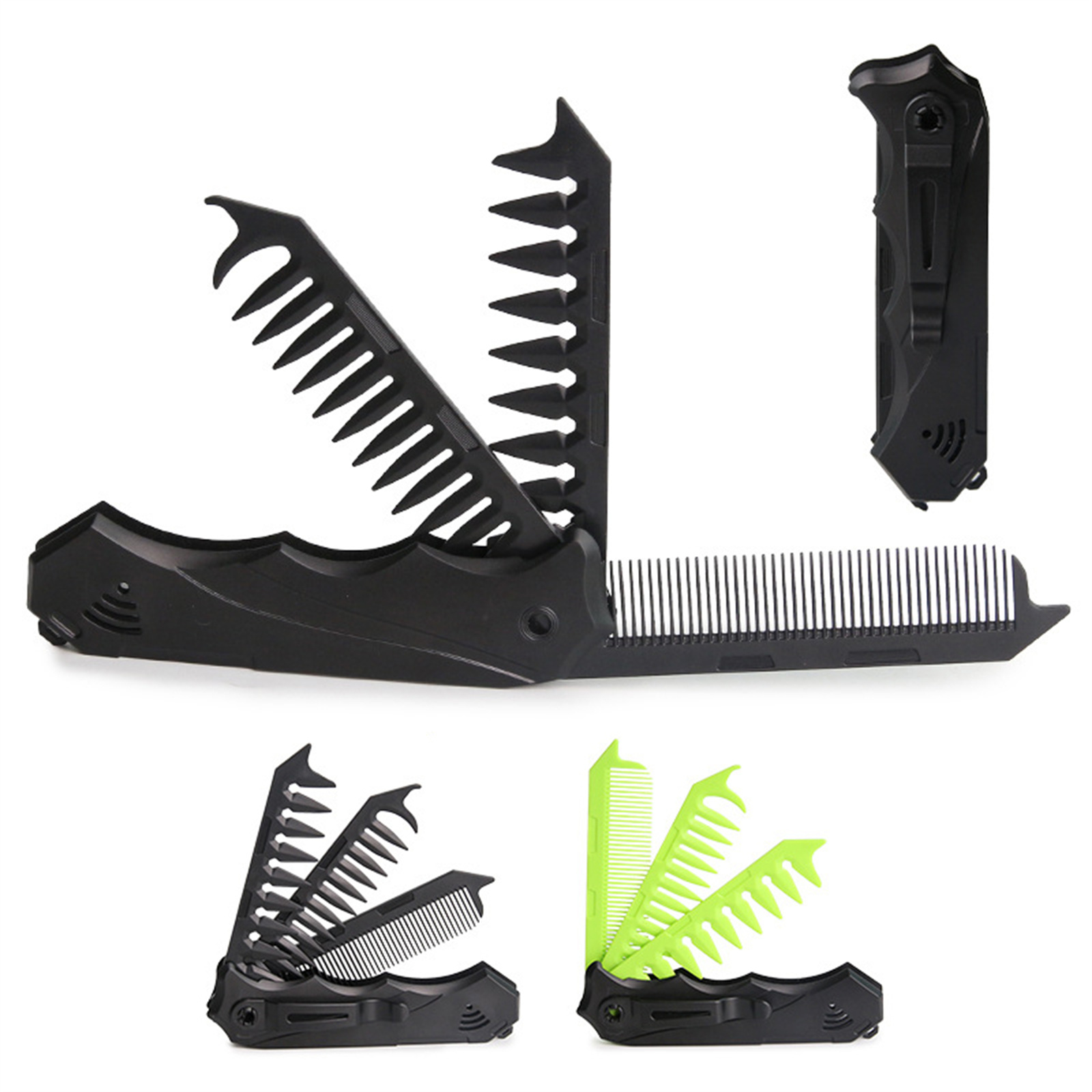 Pente dobrável de dente duplo  - Men'S Grooming Tool avaliação e preço