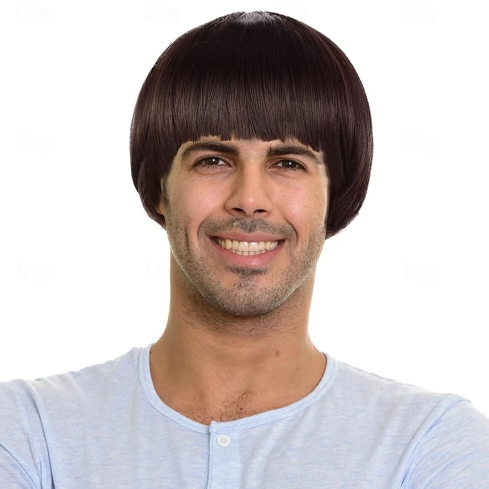 Peruca Curta de Cabelo Sintéti - Men'S Grooming Salon avaliação e preço